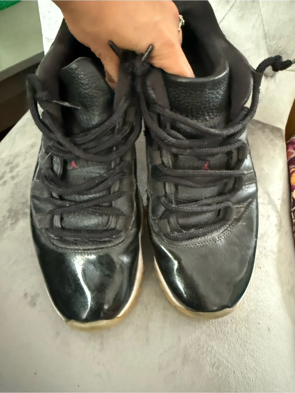 Jordan Men's Black and Gum Low-Top Sneakers